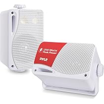 Amazon.co.jp: Pyle 壁掛けスピーカー 防水 屋外 ウォールマウント 3.5